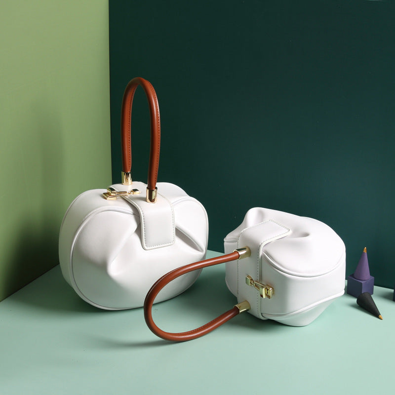 Italian Vintage Genuine Leather handbags fashion dumplings handbag