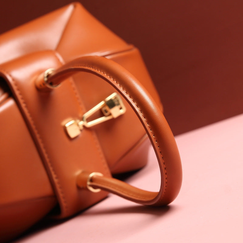 Italian Vintage Genuine Leather handbags fashion dumplings handbag