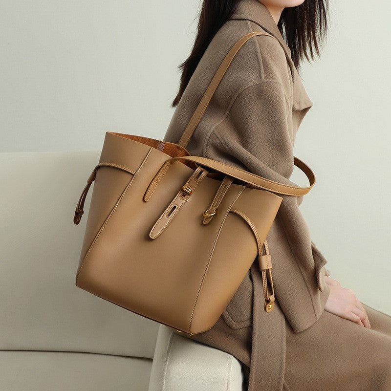 Italian Vintage Genuine Leather Portable Women's Shoulder Bag