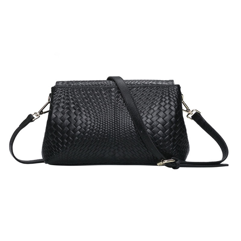Genuine Italian Leather Women's Woven Bag Crossbody Small Bag Women's Shoulder Messenger Bag