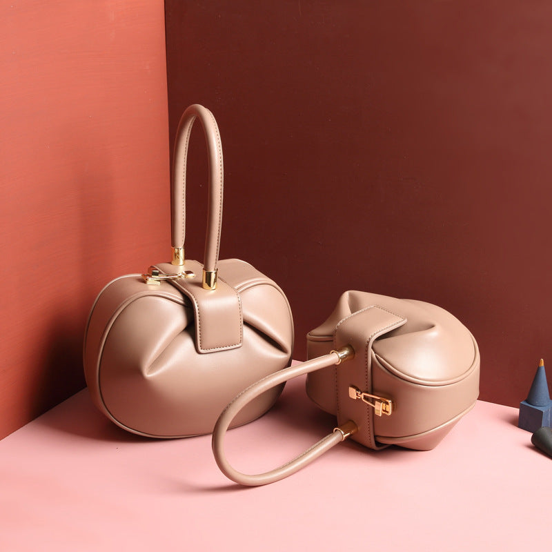 Italian Vintage Genuine Leather handbags fashion dumplings handbag