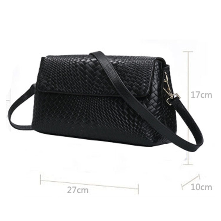 Genuine Italian Leather Women's Woven Bag Crossbody Small Bag Women's Shoulder Messenger Bag
