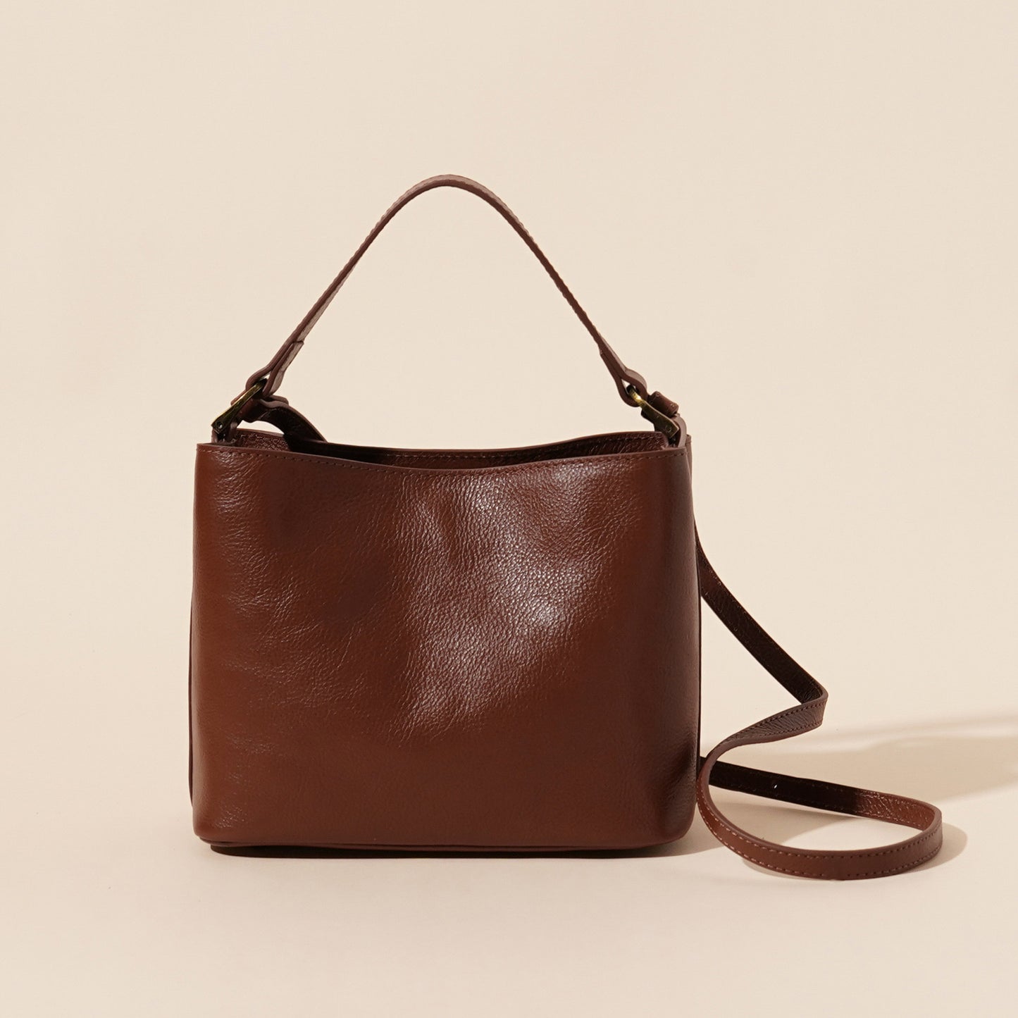Cowhide Italian Leather Vintage Casual All-matching Women's Shoulder Handbag