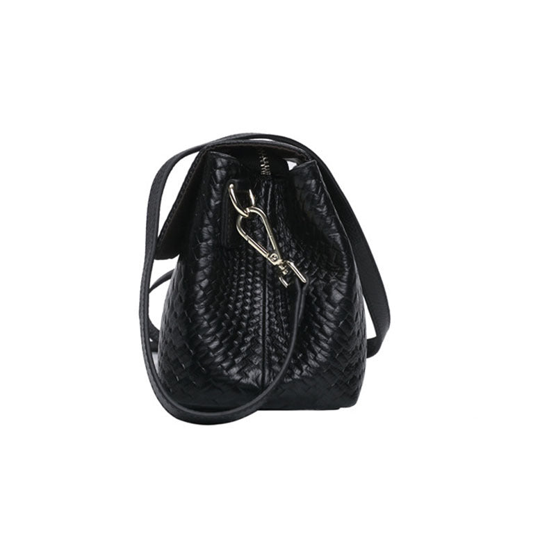Genuine Italian Leather Women's Woven Bag Crossbody Small Bag Women's Shoulder Messenger Bag