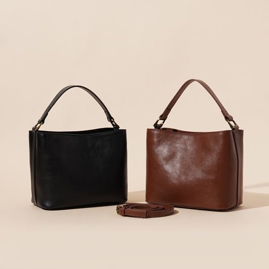 Cowhide Italian Leather Vintage Casual All-matching Women's Shoulder Handbag