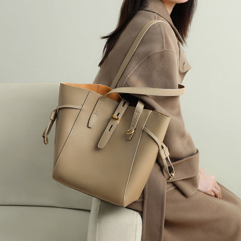 Italian Vintage Genuine Leather Portable Women's Shoulder Bag